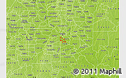 Physical Map of ZIP code 75203