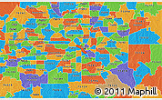 Political 3D Map of ZIP code 75207