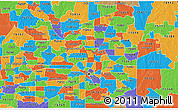 Political 3D Map of ZIP code 75230
