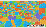 Political 3D Map of ZIP code 75237