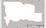 Gray Simple Map of ZIP code 75252, cropped outside