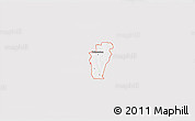 Silver Style 3D Map of ZIP code 75407, single color outside