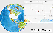 Physical Location Map of ZIP code 75407, highlighted country, highlighted county