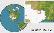 Satellite Location Map of ZIP code 75407, highlighted state