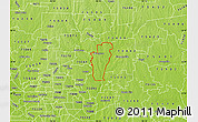 Physical Map of ZIP code 75407