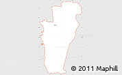 Silver Style Simple Map of ZIP code 75407