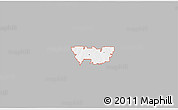 Gray 3D Map of ZIP code 75409, single color outside