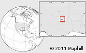 Blank Location Map of ZIP code 75409, highlighted country, highlighted county