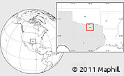 Blank Location Map of ZIP code 75409, highlighted state