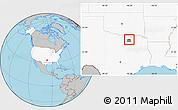 Gray Location Map of ZIP code 75409, highlighted country, highlighted county