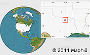 Satellite Location Map of ZIP code 75409, highlighted country, highlighted county