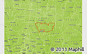 Physical Map of ZIP code 75409