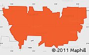 Political Simple Map of ZIP code 75409, single color outside, borders and labels