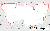 Silver Style Simple Map of ZIP code 75409