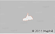 Gray 3D Map of ZIP code 75424, single color outside