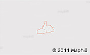 Silver Style 3D Map of ZIP code 75424, single color outside
