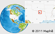 Physical Location Map of ZIP code 75424, highlighted country, highlighted county