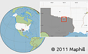 Savanna Style Location Map of ZIP code 75424, highlighted country, highlighted state
