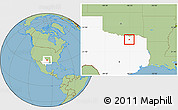 Savanna Style Location Map of ZIP code 75424, highlighted state