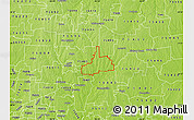 Physical Map of ZIP code 75424