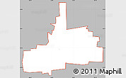 Gray Simple Map of ZIP code 75424, cropped outside