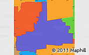 Political Simple Map of ZIP code 75424