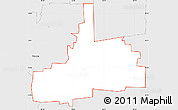 Silver Style Simple Map of ZIP code 75424