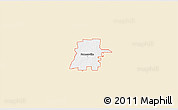 Classic Style 3D Map of ZIP code 75442, single color outside