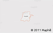 Silver Style 3D Map of ZIP code 75442, single color outside