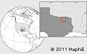 Blank Location Map of ZIP code 75442, highlighted country, highlighted state