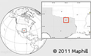 Blank Location Map of ZIP code 75442, highlighted state