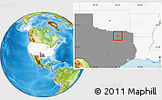 Physical Location Map of ZIP code 75442, highlighted country, highlighted state