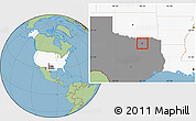 Savanna Style Location Map of ZIP code 75442, highlighted country, highlighted state