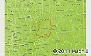 Physical Map of ZIP code 75442