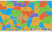 Political 3D Map of ZIP code 75454