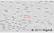 Silver Style 3D Map of ZIP code 75454