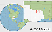 Savanna Style Location Map of ZIP code 75454, highlighted state
