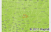 Physical Map of ZIP code 75454