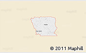 Classic Style 3D Map of ZIP code 75563, single color outside