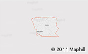 Silver Style 3D Map of ZIP code 75563, single color outside