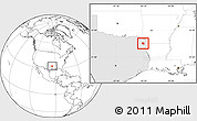 Blank Location Map of ZIP code 75563, highlighted state