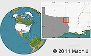 Satellite Location Map of ZIP code 75563, highlighted country, highlighted state