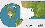 Satellite Location Map of ZIP code 75563, highlighted state
