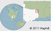 Savanna Style Location Map of ZIP code 75563, highlighted county, highlighted state, hill shading
