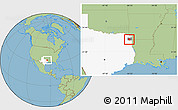Savanna Style Location Map of ZIP code 75563, highlighted county, highlighted state