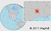 Gray Location Map of ZIP codes starting with 756