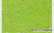 Physical Panoramic Map of ZIP codes starting with 756