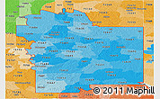 Political Shades Panoramic Map of ZIP codes starting with 756