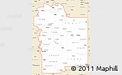 Classic Style Simple Map of ZIP codes starting with 756