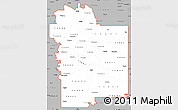 Gray Simple Map of ZIP codes starting with 756